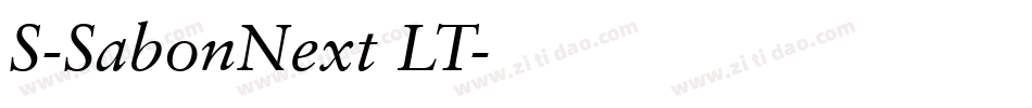 S-SabonNext LT字体转换